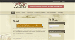 Desktop Screenshot of ourunsentletters.com