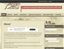 Tablet Screenshot of ourunsentletters.com